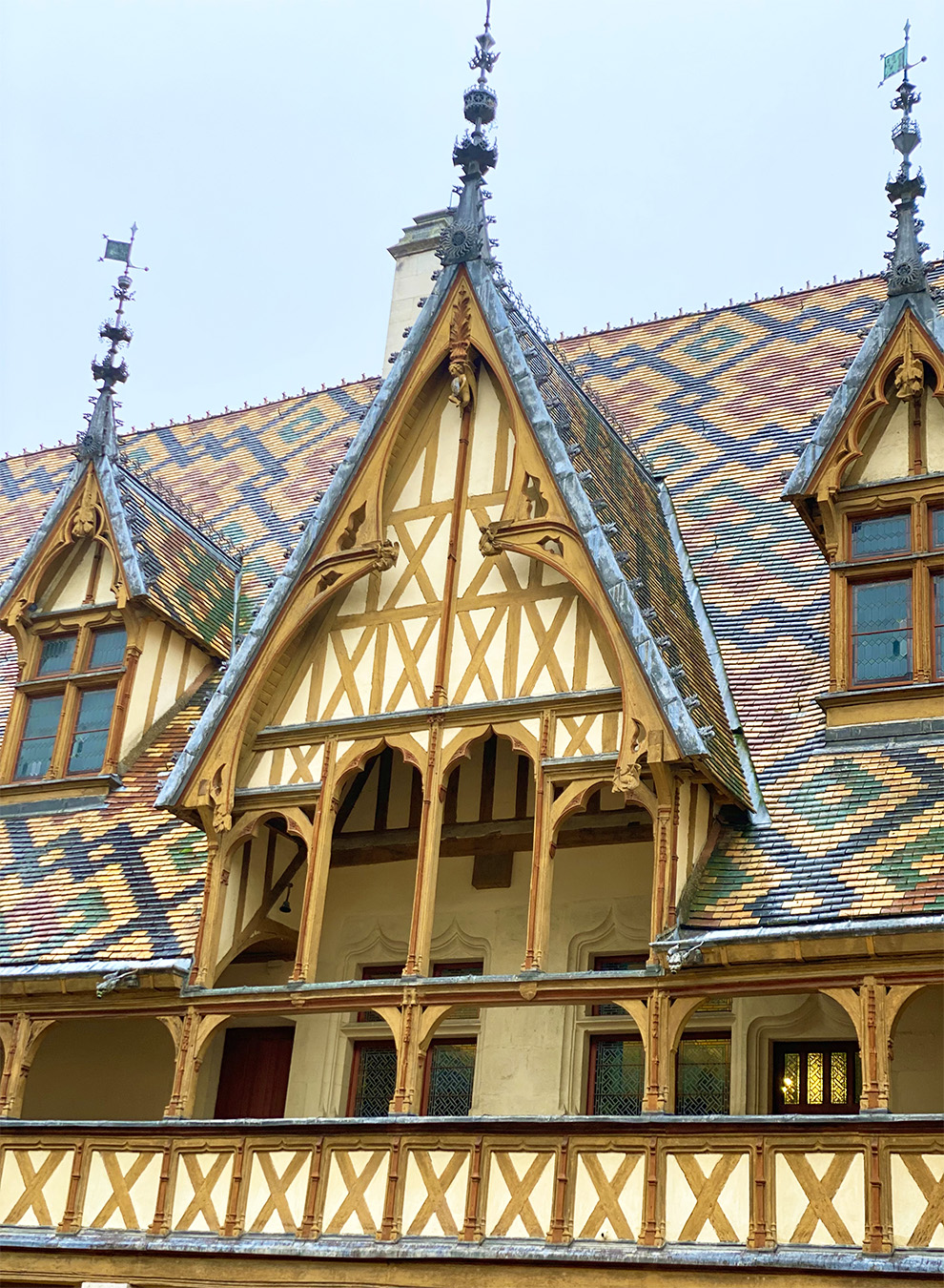 The Hospices de Beaune architectural Flamboyant Gothic style 