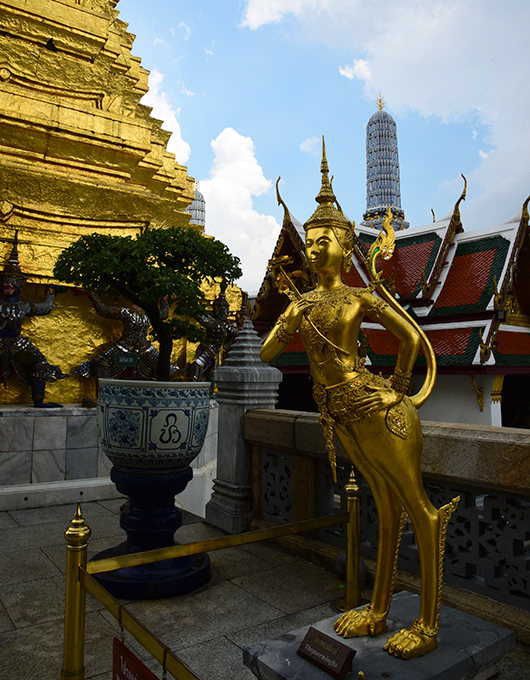 Buddha statue inside the Grand Palace in Bangkok