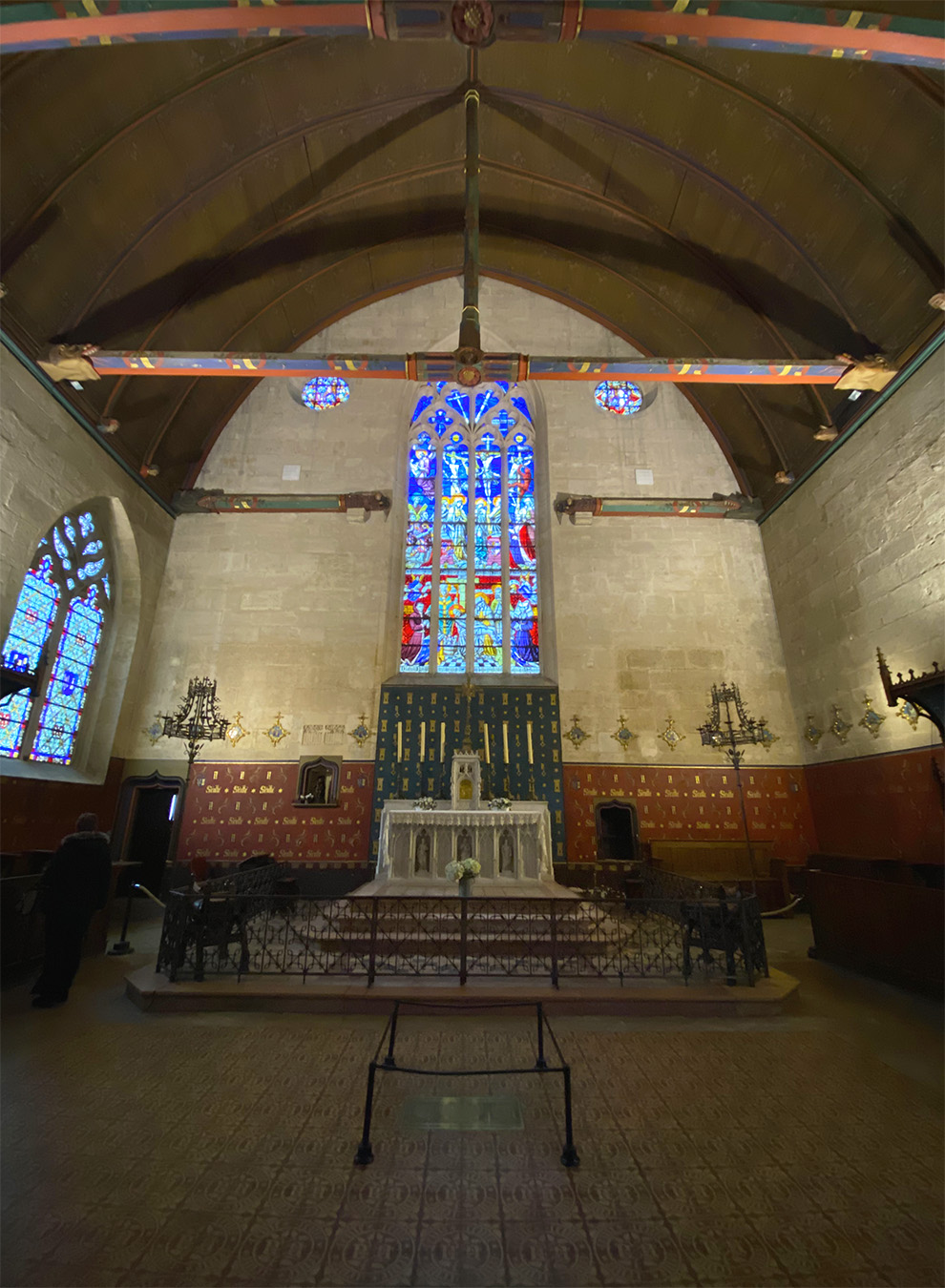 Inside the chapel of the Hospices de Beaune museum