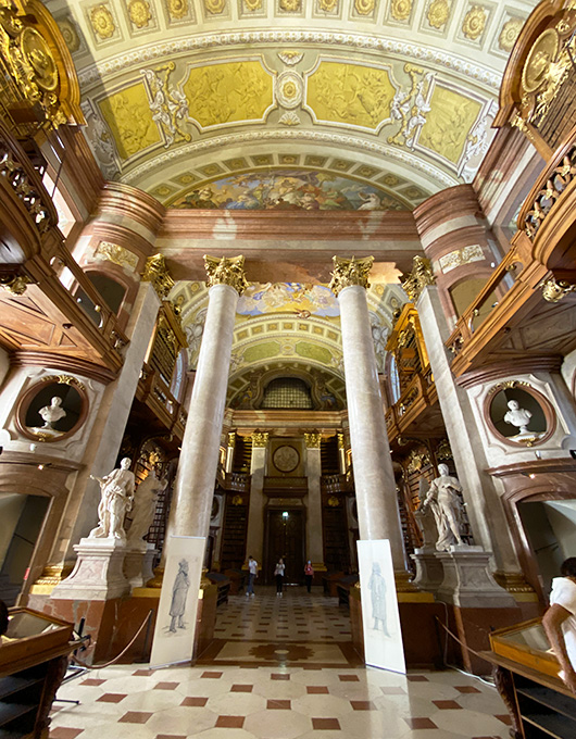 Interior of the National Library in Vienna