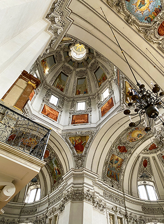 Interior of the St Peter Cathedral in Salzburg Austria