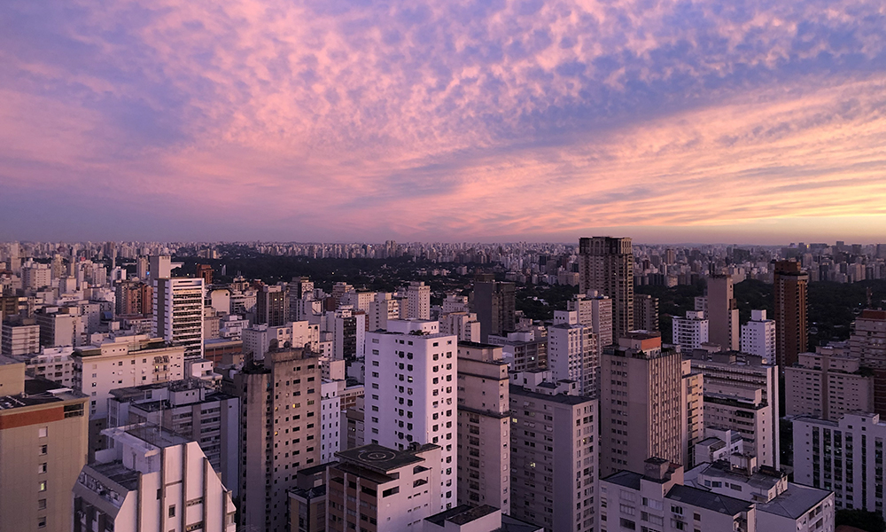 Skyline of the city of Sao Paulo in Brazil