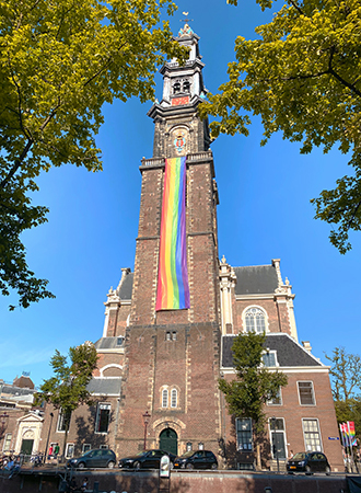 Gay Pride flag on the Westerkerk 